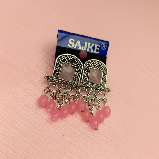 Traditional Ethnic Oxidized Earrings – Multiple Colors Available
