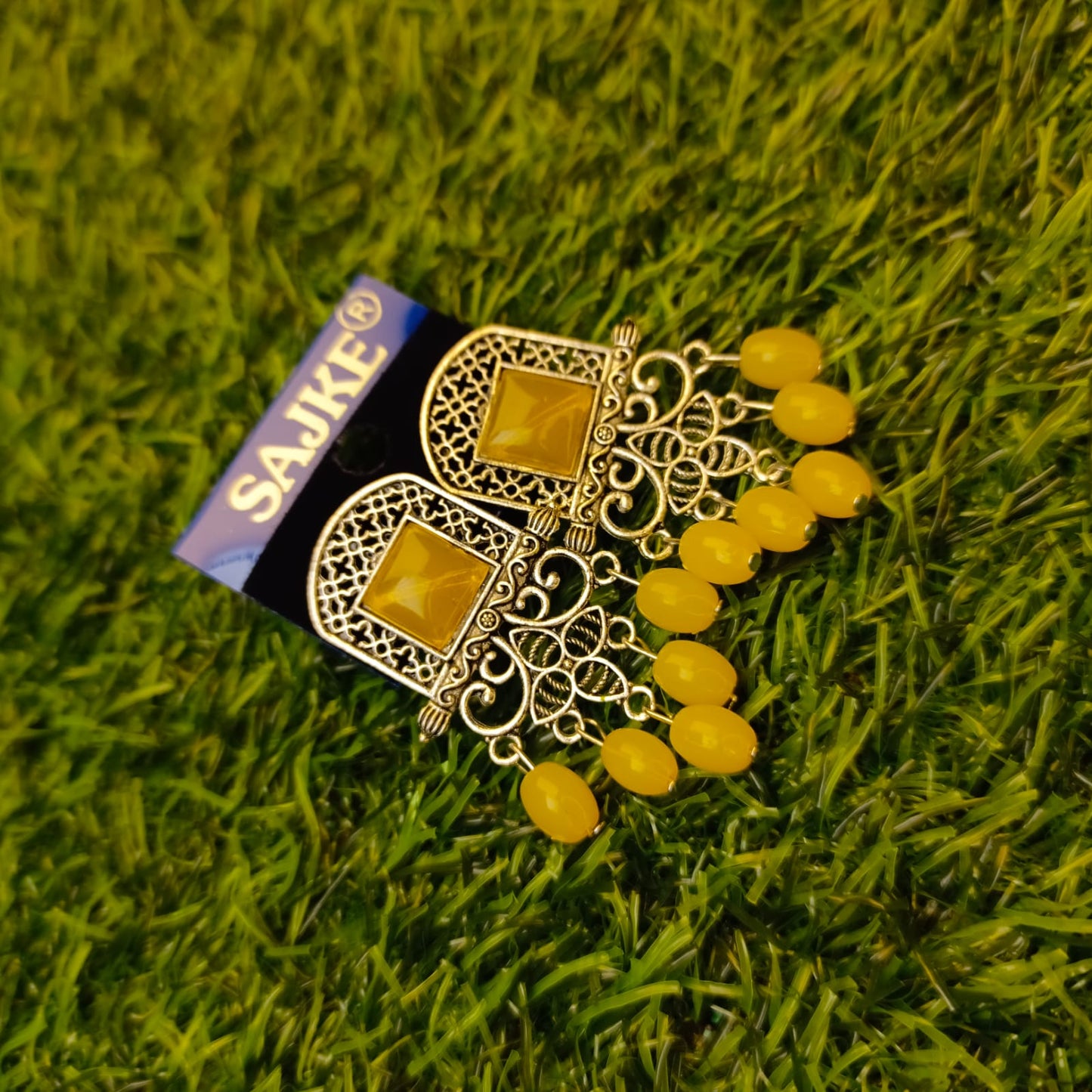 Traditional Ethnic Oxidized Earrings – Multiple Colors Available