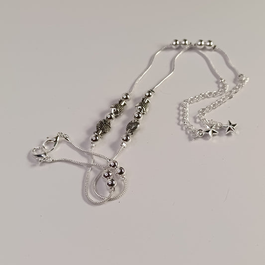 Traditional Silver-Plated Payal Anklet Set for Women & Girls