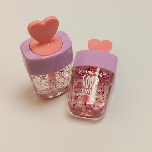 Cute Heart Lip Gloss – Glittery Tint Gloss with Popsicle Design ( pack of 1 )