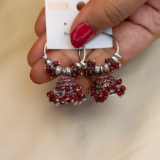 Traditional Beaded Jhumka Earrings for Women & Girls – Multiple Colors