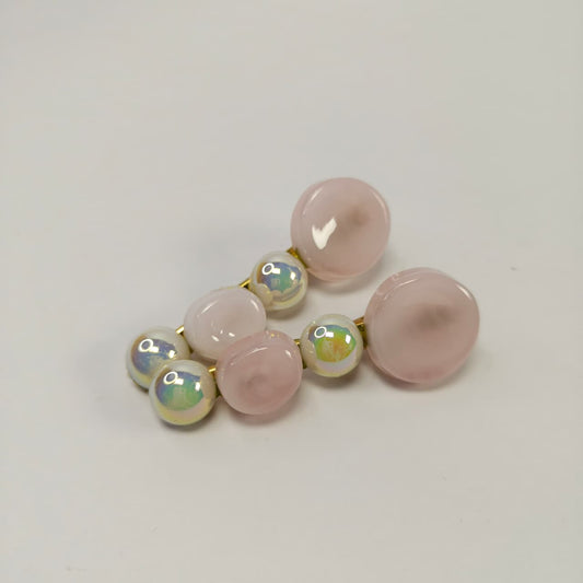 ✨ Glossy Bead & Pearl Hair Clip Set – Stylish & Elegant